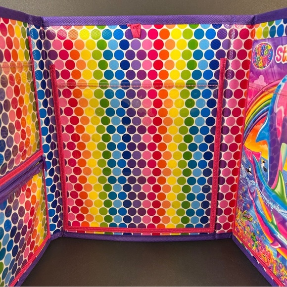 Rainbow Lisa Frank Heart Animal Binder w Sticker Pad - Picture 3 of 11